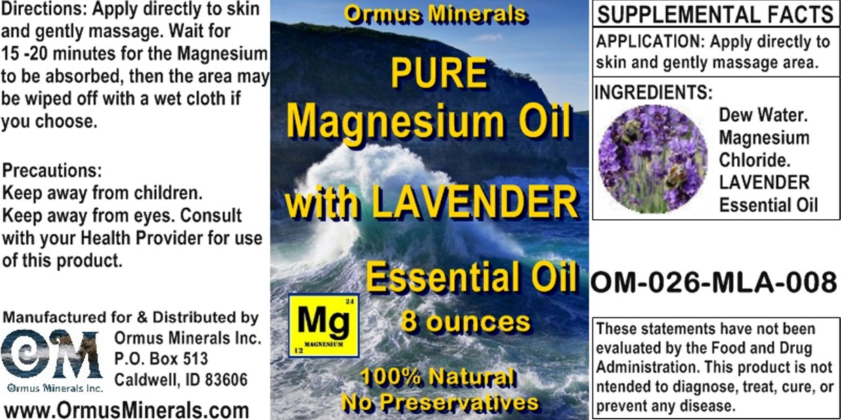 Ormus Minerals - Magnesium Oil with Lavender Essential Oil