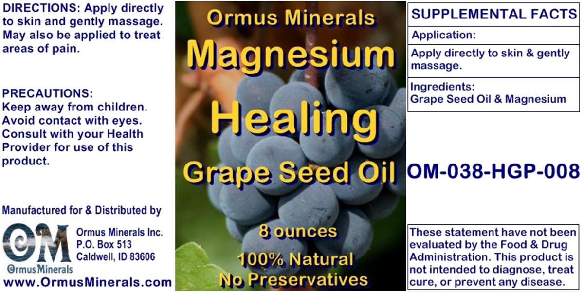 Ormus Minerals - Magnesium Healing Grape Seed Oil 