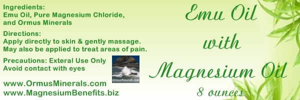 Ormus Emu Oil and Massage Magnesium Oil