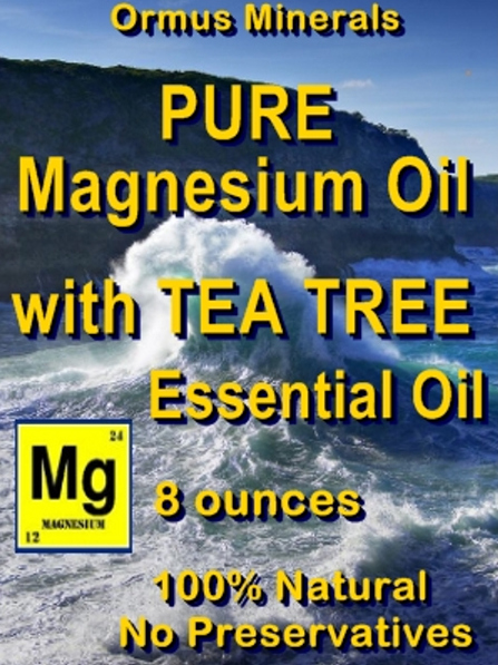 Ormus Minerals -Pure Magnesium Oil with TEA TREE Essential Oil
