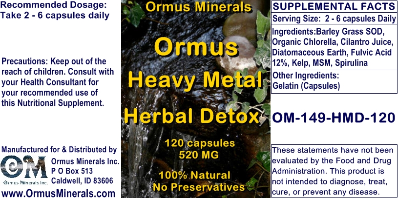 Ormus Minerals - Ormus Heavy Metal Herbal Detox
