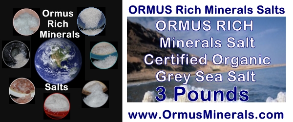Rich Ormus Minerals Organic Certified Grey Sea Salt 3 lb